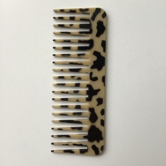 NEW Tortoise-Look Comb Wide Tooth Hair Detangler Vanity Purse Gym Bag Beach - Picture 4 of 12